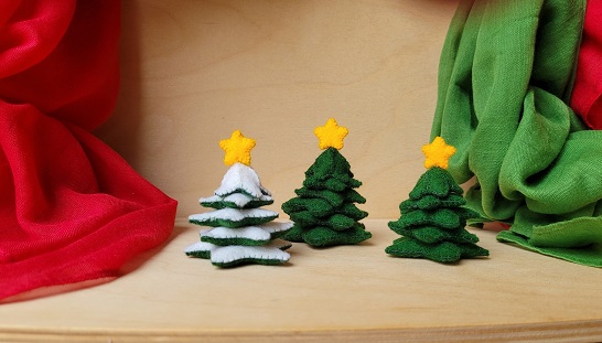 Vilten kerstboompjes